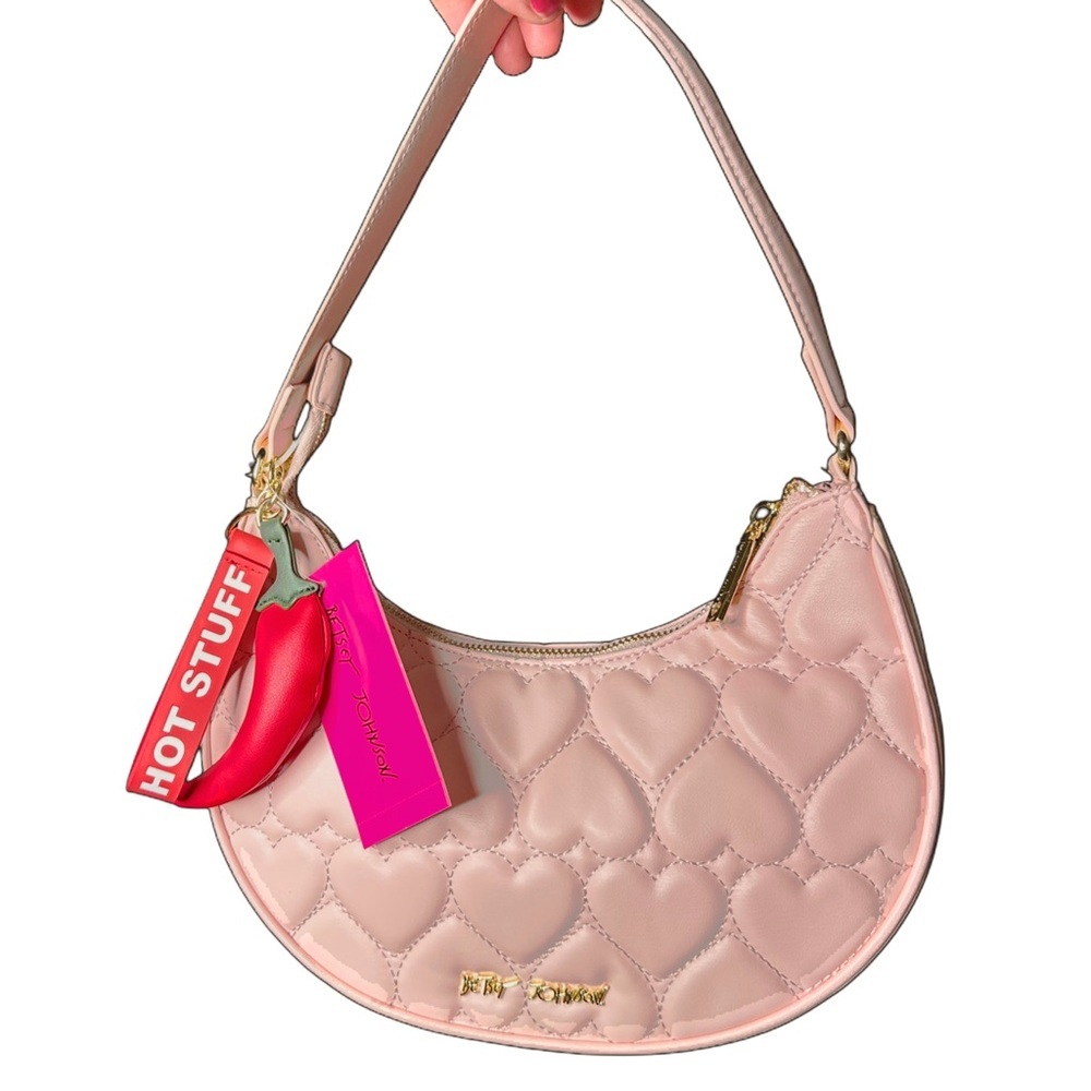Betsey Johnson Pink Heart Shoulder Bag